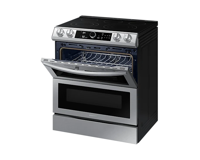 Samsung 30'' 6.3 pi.cu. cuisinière - 5 brûleurs - 2 Four - inox - NE63T8751S- boîte ouverte