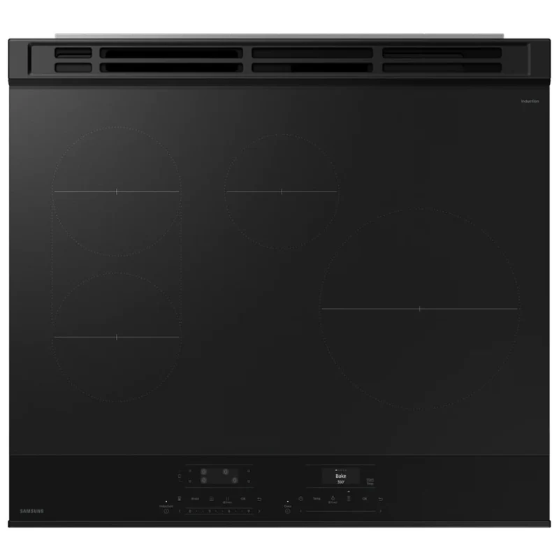 Samsung 30" 6.3 pi.cu - Cuisinière encastrable - Induction - Convection avec Friture à Air - Inox - NSI6DG9300SR/AC - Boîte Ouverte