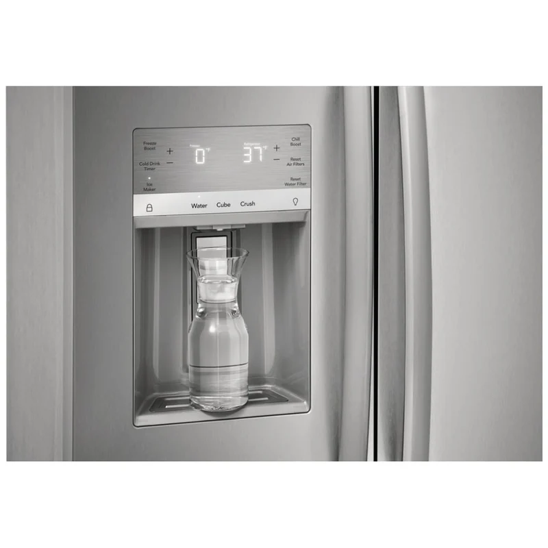 Frigidaire 36'' 25,6pi.cu. Réfrigérateur côte à côte - distributeur d'eau - Energy star® - inox -GRSS2652AF- Boîte Ouverte