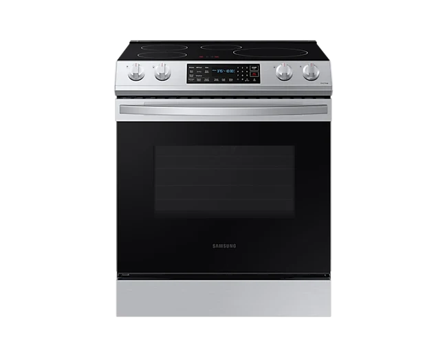 Samsung 30'' 6,3 pi.cu. cuisinière - convection - induction avec friture à air - inox - NE63B8411SS - boite Ouverte