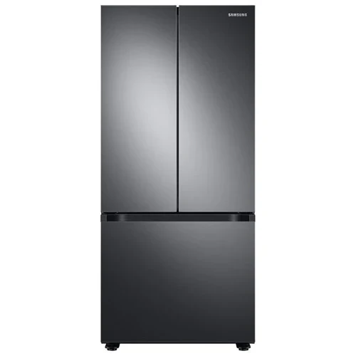 Samsung 30'' 21.8 pi. cu. Réfrigérateur à 3 battants - certifié energy star - Inox noir - RF22A4111SG - boîtes ouverte.