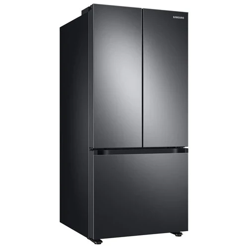 Samsung 30'' 21.8 pi. cu. Réfrigérateur à 3 battants - certifié energy star - Inox noir - RF22A4111SG - boîtes ouverte.