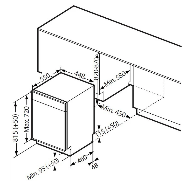 Lave-vaisselle Encastrable 10 couverts Reconditionné SCHNEIDER SCLT042A0N
