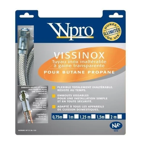 Tuyau gaz butane à vis WPRO TBIL150