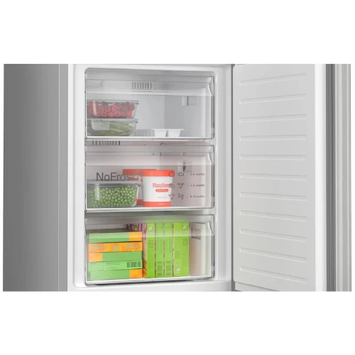Série 4, Réfrigérateur combiné pose-libre, 186 x 60 cm, Couleur Inox BOSCH KGN367LDF