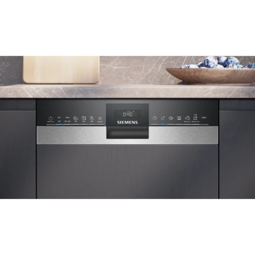 iQ500, Lave-vaisselle encastrable avec bandeau, 45 cm, Metallic SIEMENS SR55ZS10ME