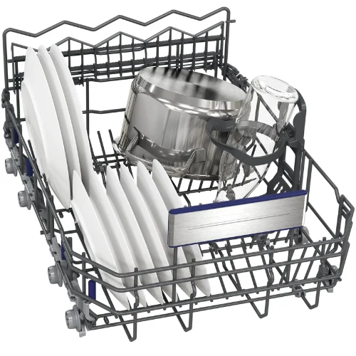 iQ500, Lave-vaisselle encastrable avec bandeau, 45 cm, Metallic SIEMENS SR55ZS10ME