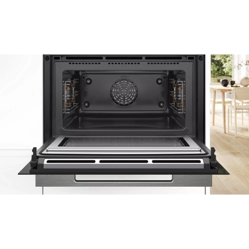 Série 8, Four intégrable compact avec fonction micro-ondes, 60 x 45 cm, Noir BOSCH CMG7761B1