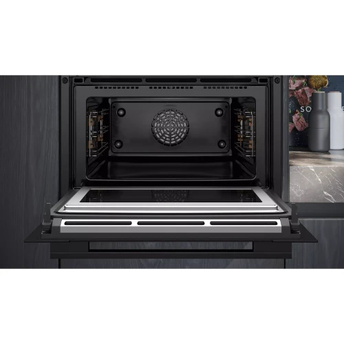 iQ700, Four intégrable compact avec fonction micro-ondes, 60 x 45 cm, Noir SIEMENS CM776G1B1