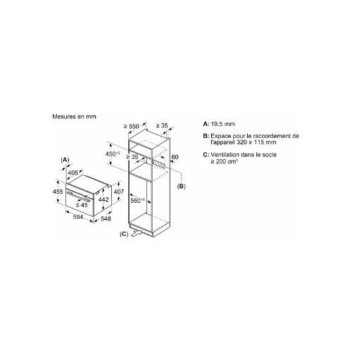 iQ700, Four intégrable compact avec fonction micro-ondes, 60 x 45 cm, Noir SIEMENS CM776G1B1