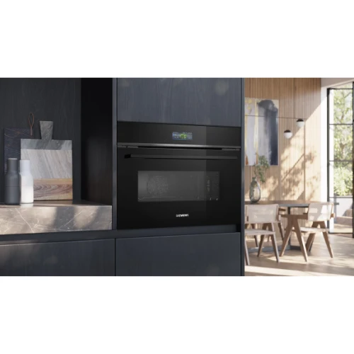 iQ700, Four intégrable compact avec fonction micro-ondes, 60 x 45 cm, Noir SIEMENS CM724G1B1