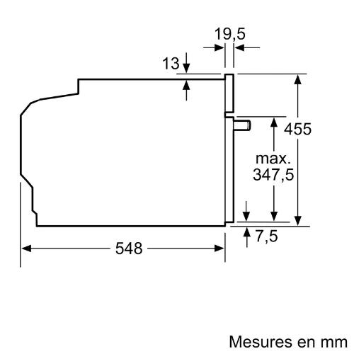 iQ700, Four intégrable compact avec fonction micro-ondes, 60 x 45 cm, Noir SIEMENS CM724G1B1