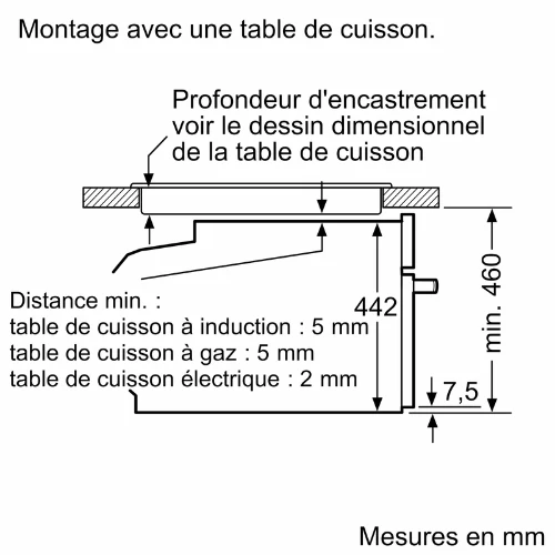 iQ700, Four intégrable compact avec fonction micro-ondes, 60 x 45 cm, Noir SIEMENS CM724G1B1