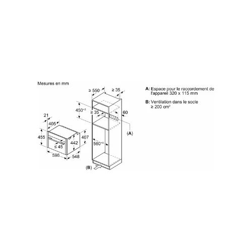 N 70, Four intégrable compact avec fonction micro-ondes, 60 x 45 cm, Inox NEFF C24MR21N0