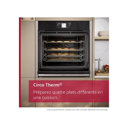 N 90, Four intégrable, 60 x 60 cm, Inox NEFF B64CS71N0
