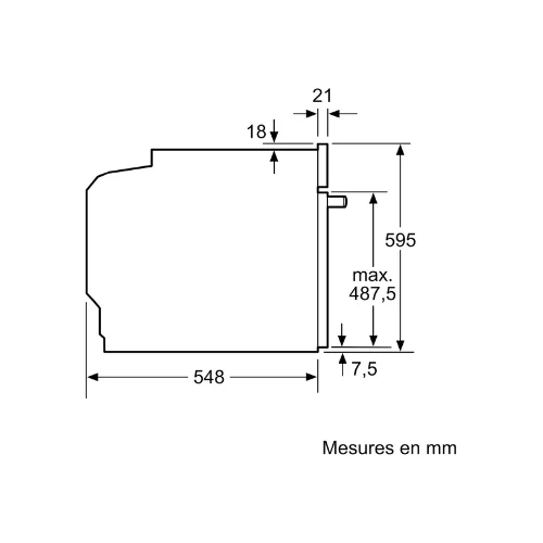 N 90, Four intégrable, 60 x 60 cm, Inox NEFF B64CS71N0