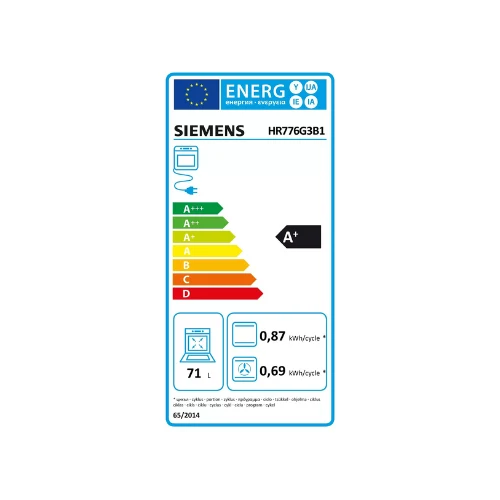 iQ700, Four intégrable avec fonction vapeur, 60 x 60 cm, Noir SIEMENS HR776G3B1