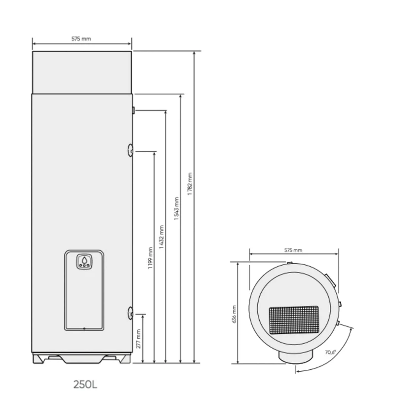Chauffe-eau thermodynamique au sol Atlantic Égéo 250 L connecté