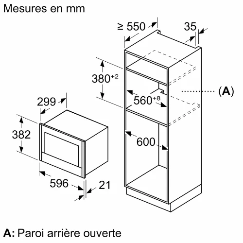 N 70, Micro-ondes intégrable, Inox NEFF NR4WR21N1