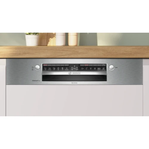 Série 4, Lave-vaisselle encastrable avec bandeau, 60 cm, Acier brossé BOSCH SMI4HCS07E