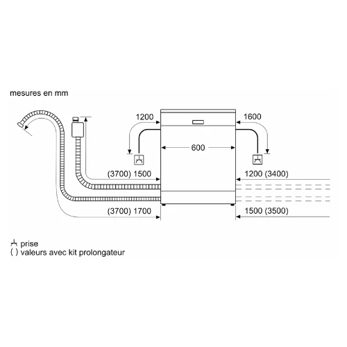 N 50, Lave-vaisselle tout intégrable, 60 cm NEFF S155HTX04E