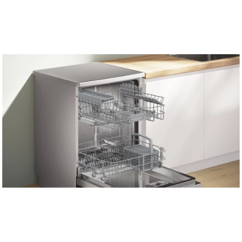 Série 2, Lave-vaisselle pose-libre, 60 cm, Acier brossé anti-traces SMS2HTI06E BOSCH