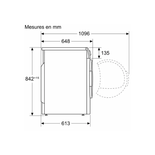 Série 6, Sèche-linge pompe à chaleur, 9 kg BOSCH WQG1420DFR(F)