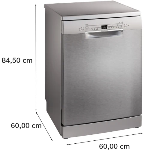 Série 2, Lave-vaisselle pose-libre, 60 cm, Acier brossé anti-traces BOSCH SMS26AI01F(F)