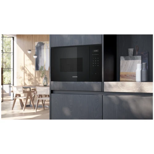 iQ500, Micro-ondes intégrable, 59 x 38 cm, Noir SIEMENS BE555LMB1