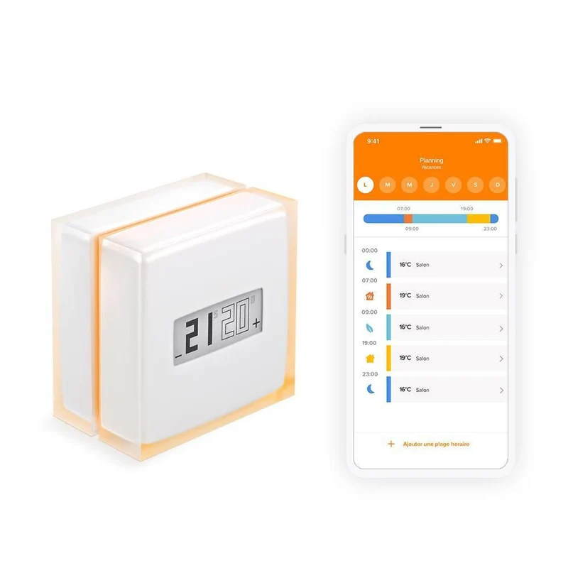 Thermostat intelligent compatible chaudière individuelle ou pompe à chaleur