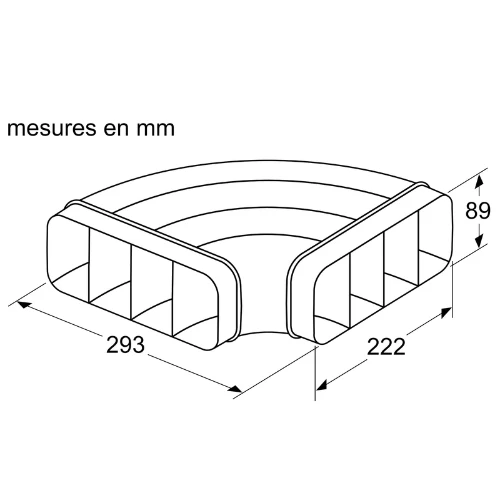 Conduit plat, 90 °, horizontal SIEMENS HZ9VDSB1