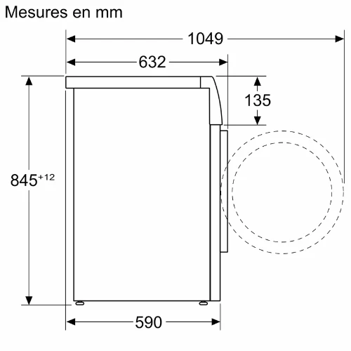 Série 4, Lave-linge front, 8 kg, max. 1400 tr/min BOSCH WAN2827UFR