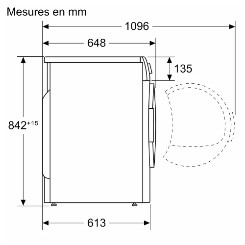 Série 6, Sèche-linge pompe à chaleur, 8 kg BOSCH WQG133DTFR