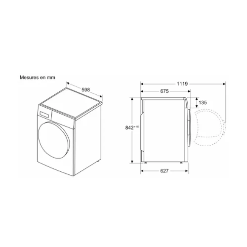 Série 8, Sèche-linge pompe à chaleur, 9 kg BOSCH WRB247C0FR
