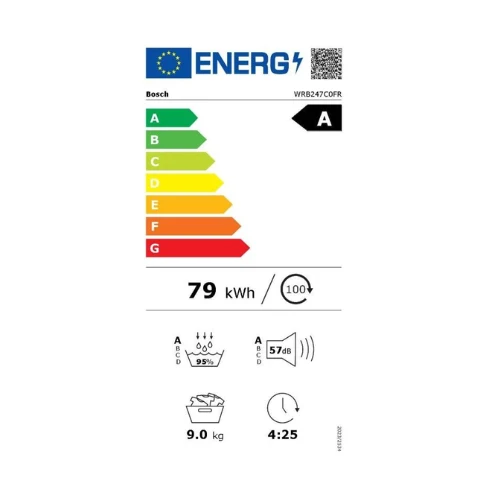 Série 8, Sèche-linge pompe à chaleur, 9 kg BOSCH WRB247C0FR