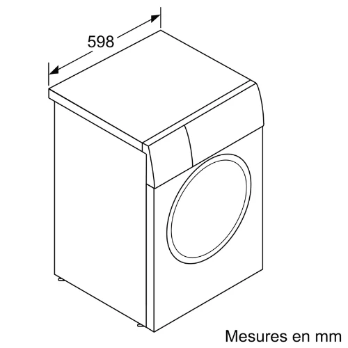 Série 4, Lave-linge front, 8 kg, max. 1200 tr/min BOSCH WAN2427ZFR