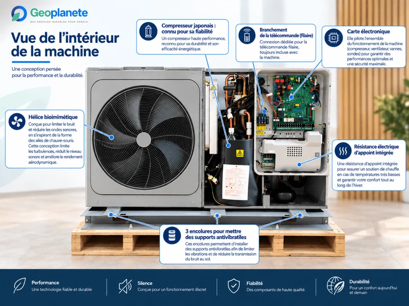 Pompe à chaleur air-eau Airwell WELLEA M HT R290 - 6 kW Monophasé