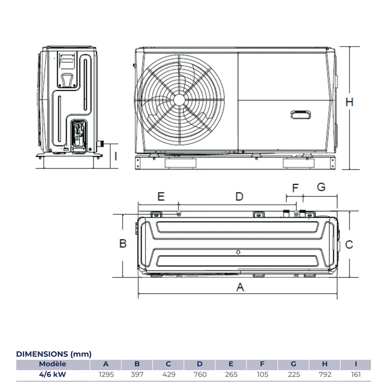 Pompe à chaleur air-eau Airwell WELLEA M HT R290 - 6 kW Monophasé