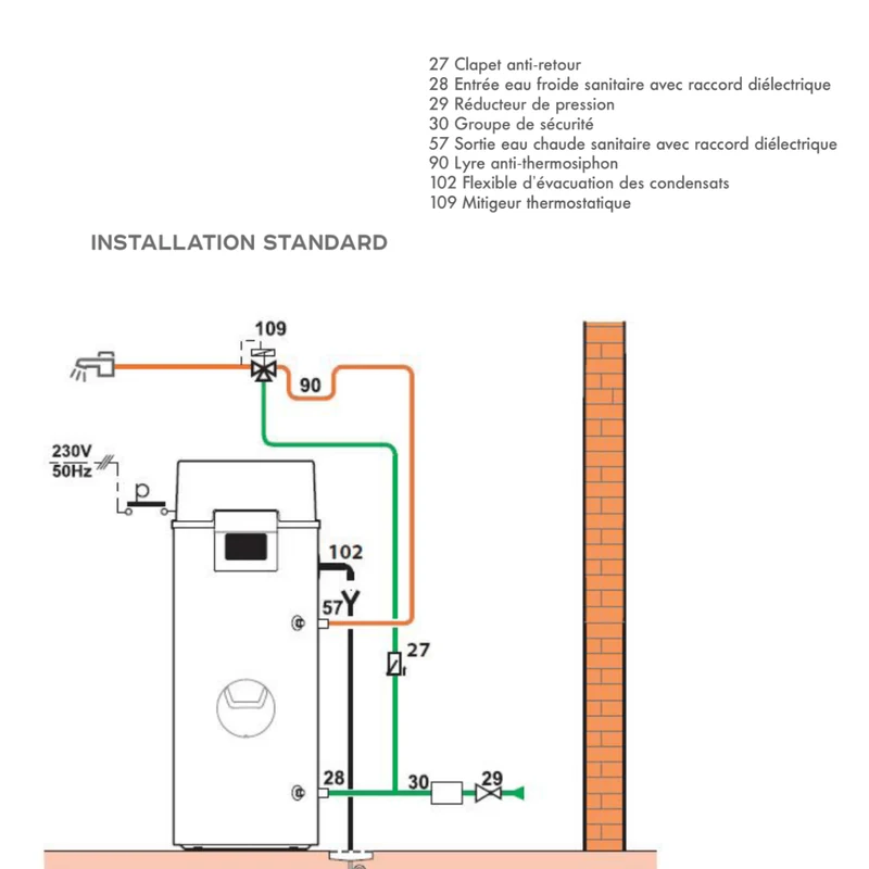 Chauffe-eau thermodynamique au sol De Dietrich Elensio 250 L