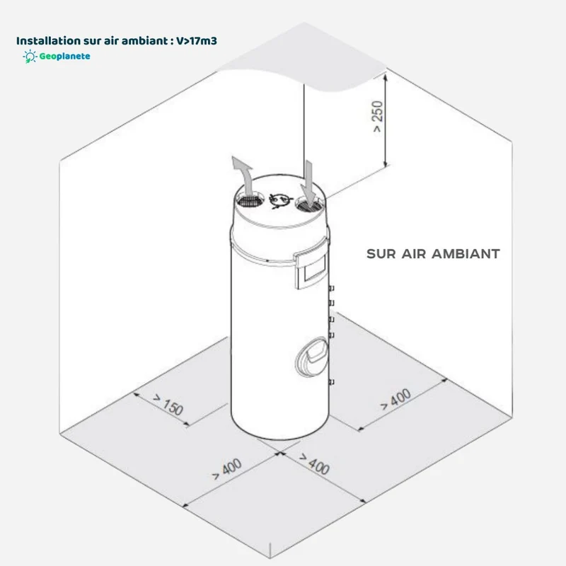 Chauffe-eau thermodynamique au sol De Dietrich Elensio 200 L