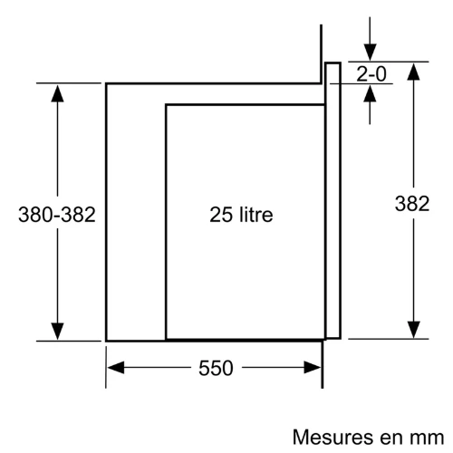 N 50, Micro-ondes intégrable, 59 x 38 cm, Noir NEFF HLAWD53N1F
