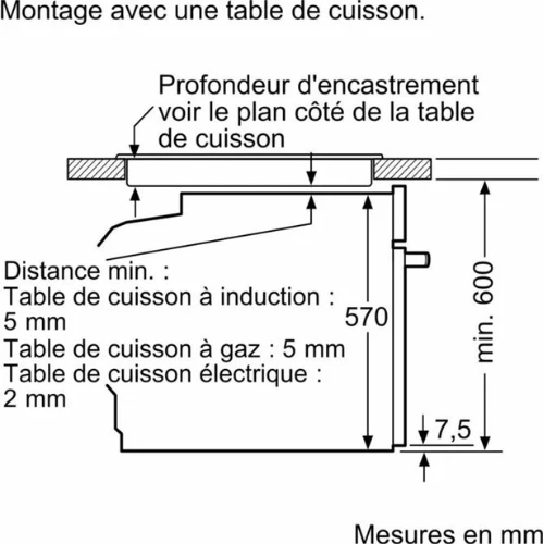 N 50, Four intégrable, 60 x 60 cm, Inox NEFF B3ACE4AN3F