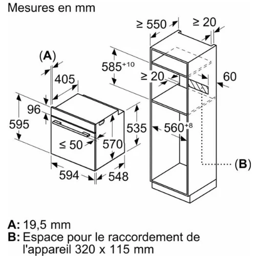 N 50, Four intégrable, 60 x 60 cm, Inox NEFF B3ACE4AN3F