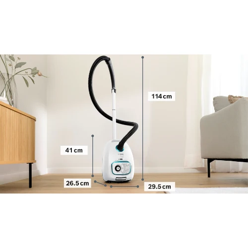 Série 4, Aspirateur avec sac, ProHygienic, Blanc BOSCH BGB41HYG1H