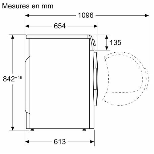 Série 4, Sèche-linge pompe à chaleur, 8 kg BOSCH WTH8300DFR