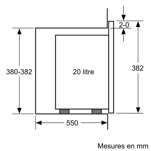 Série 4, Micro-ondes intégrable, Noir BOSCH BFL523MB1F