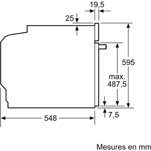 N 50, Four intégrable, 60 x 60 cm, Inox NEFF B5ACH7AN3F