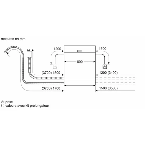 Série 6, Lave-vaisselle pose-libre, 60 cm, Blanc BOSCH SMS6ZCW12F