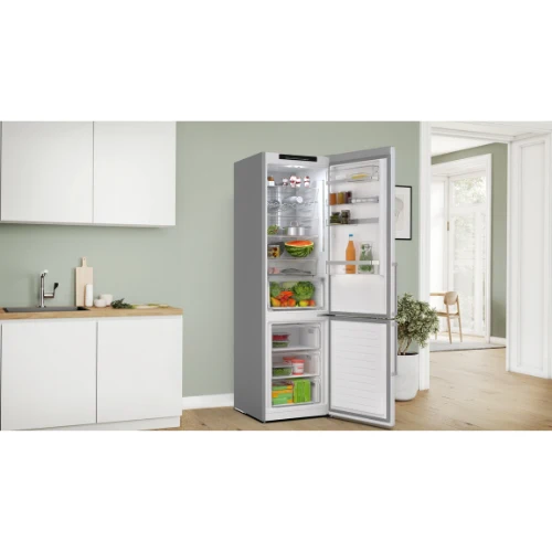 Série 6, Réfrigérateur combiné pose-libre, 203 x 60 cm, Acier brossé anti-traces, Total No Frost BOSCH KGN39AIAU