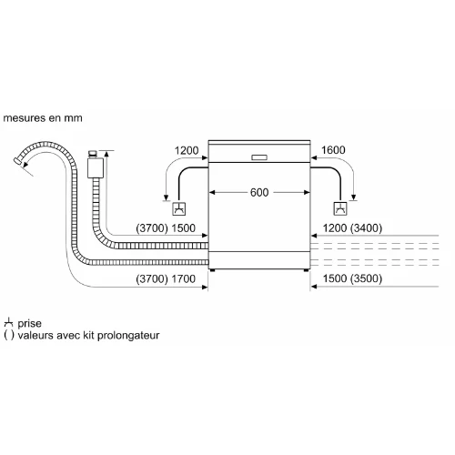 Série 4, Lave-vaisselle pose-libre, 60 cm, Acier brossé anti-traces BOSCH SMS4ECI26E